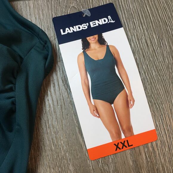 Lands' End Women's Dark Green One Piece Swimsuit size XXL NWT - Picture 6 of 10